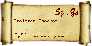 Szalczer Zsombor névjegykártya